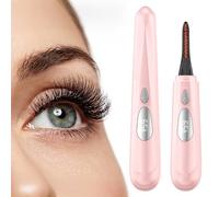 Piegaciglia riscaldato da donna, 4 modalità, display a LED, piegaciglia riscaldato, 24 ore, a lunga durata, piegaciglia portatile, regalo perfetto per ragazze, rosa