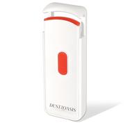 Piegaciglia riscaldato, design a doppio arco ampio, piegaciglia elettrico, ricaricabile di tipo C, mini piegaciglia naturale, lunga durata 24 ore, bianco avorio