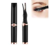 Piegaciglia riscaldato, mini piegaciglia riscaldato, piegaciglia elettrico portatile, bigodini per ciglia per il trucco, strumento per ciglia ricaricabile USB, strumenti di bellezza da donna (nero