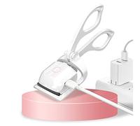 Piegaciglia riscaldato - Piegaciglia elettrico ricaricabile - Bigodino riscaldato a lunga durata per ciglia naturali - Piegaciglia portatile riscaldato con preriscaldamento rapido