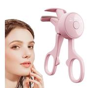 Piegaciglia riscaldato, piegaciglia professionale, arricciatura naturale, con 3 modalità di riscaldamento, riscaldamento rapido entro 10 secondi, durata 24 ore per tutte le forme degli occhi (rosa)