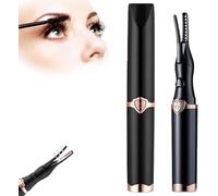 Piegaciglia riscaldato, piegaciglia riscaldato, ricaricabile tramite USB, strumento per finalizzare le ciglia, 3 regolazioni della temperatura, piegaciglia anti-scottature, riscaldato per donne (nero)