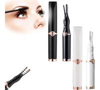 Piegaciglia riscaldato, piegaciglia riscaldato, ricaricabile tramite USB, strumento per finalizzare le ciglia, 3 regolazioni della temperatura, piegaciglia anti-scottature, riscaldato, per donne (nero