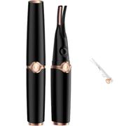 Piegaciglia riscaldato, portatile elettrico, piegaciglia, piegaciglia 2 in 1, con clip, 3 modalità di calore, arricciatura naturale, lunga durata 24 ore (nero)