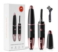 Piegaciglia riscaldato, si riscalda rapidamente entro 10 secondi, 24 ore di durata, ricaricabile elettrico, controllo della temperatura, mini piegaciglia sicuro anti-bruciatura, con display a LED