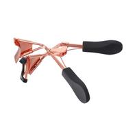 Piegaciglia Rosé Gold in Acciaio al Carbonio e Abs | Strumento Makeup con Pad in Gomma, Anti-slip, Protegge le Ciglia, Finitura Delicata