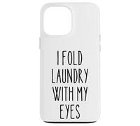 Piegare il bucato con gli occhi divertente procrastinazione umorismo studente Custodia per iPhone 13 Pro Max