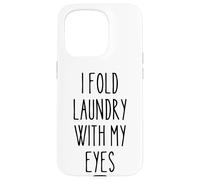Piegare il bucato con gli occhi divertente procrastinazione umorismo studente Custodia per iPhone 15 Pro
