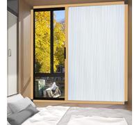 piegate temporaneamente le persiane, Tende cellulari scorrevoli con telaio in alluminio, oscuranti termici, multicolore, diverse misure(White,800x1350mm)