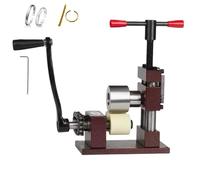 Piegatrice ad anelli a manovella, piegatrice manuale per gioielli, rullo da 56 mm, laminatoio regolabile bracciali, adatta sia per principianti che artigiani esperti(Red,Rubber)