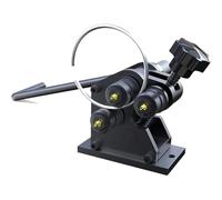 piegatrice manuale ad anello, piegatrice ad anello in acciaio per lamiere con impugnatura da 32 cm, capacità per acciaio piatto 2,5 cm x 2,5 cm e acciaio tondo Φ6,3 cm, per la lavorazione dei metalli