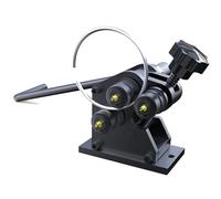 Piegatrice manuale ad anello - Rullo metallico in acciaio con manico da 32 cm, capacità in acciaio piatto 2,5 x 0,3 cm, capacità rotonda in acciaio Φ2,5 per lavorazione dei metalli e fabbricazione