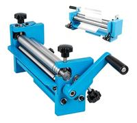 Piegatrice Manuale per lamiera a 3 rulli, Rullo di Scorrimento Largo 300 mm, capacità Massima di Piegatura 1 mm, Formato Rotante Portatile per Acciaio al Carbonio Basso, Rame