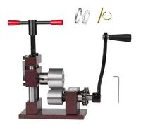 Piegatrice per anelli in metallo, macchina piegatrice manuale gioielli, dispositivo piegatore anelli a manovella, per modellare in modo efficiente vari pezzi di gioielleria in metallo.(Red,Steel)