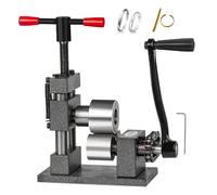 Piegatrice per anelli in metallo, macchina piegatrice manuale gioielli, dispositivo piegatore anelli a manovella, per modellare in modo efficiente vari pezzi di gioielleria in metallo.(Gray,Steel)