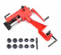 Piegatrice per lamiera calibro 22, macchina professionale a rullo per perline con 6 set di fustelle e ingranaggi, strumento manuale ad alta precisione per piegatura e fabbricazione di metalli