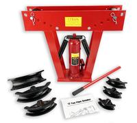 PIEGATUBI IDRAULICA 12T 6 MATRICI 43KG STRUTTURA MASSICCIA METALLO GARAGE OFF