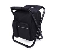 Piegatura da 3 in 1 zaino sgabello da campeggio con borsa da picnic isolata più fresca, sacca da tavolo da sedile camuffato per escursioni per campeggio per la spiaggia da viaggio per la pesca