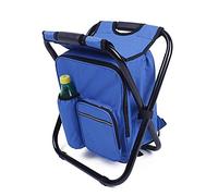 Piegatura da 3 in 1 zaino sgabello da campeggio con borsa da picnic isolata più fresca, sacca da tavolo da sedile camuffato per escursioni per campeggio per la spiaggia da viaggio per la pesca