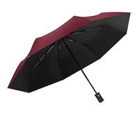 Piegatura di ombrelloni Automatico Pioggia Sun Rivestimento Parasolo Pieghevole Big Neupoproof Women (Rojo)