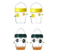 Piege calabrone asiatico, piegatura per gueppe e calabroni all'aperto da appendere vivo a doppio canale, kit trappola per calabrone asiatico selettivo per bottiglia di plastica interna (2pcs/4pcs)