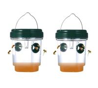 Piege calabrone asiatico, piegatura per gueppe e calabroni all'aperto da appendere vivo a doppio canale, kit trappola per calabrone asiatico selettivo per bottiglia di plastica interna (2pcs/4pcs)