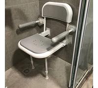 Pieghevole a Muro Sedia per Doccia Anziani Sedile for Doccia Pieghevole, Sedia for Doccia a Parete con Gamba Regolabile, capacità di 300 libbre for Anziani, disabili, Uso Sgabello da Bagno Pieghevole