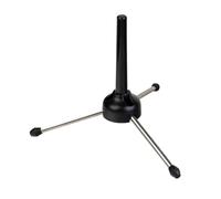 Pieghevole a Tre Gambe Portatile per Clarinetto e Flauto | Base in Metallo e Nera, Design Compatto, per Lezioni e Viaggio, Appoggio Stabile da Tavolo