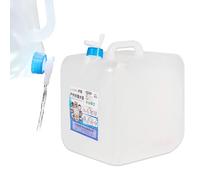 Pieghevole Acqua Pieghevole Riservabile Bere WA20L, Serbatoi di acqua Pieghevole con Coni, Sacchetto di acqua Pieghevole con Un Rubinetto Una Maniglia, Serbatoio di Acqua Trasparente per Campeggio