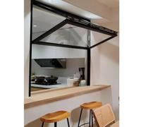 Pieghevole Alluminio Finestra Per Chiosco Per Food Truck, Personalizzabile Finestra Di Servizio Scorrevole Per Ristoranti Bar Esterno(80x60 cm)