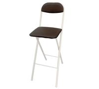 Pieghevole Bar Stool Height Adjustable Folding Chair for Kitchen Island Guitar Shop & Café UseCompact Stylish & SpaceSaving (Brown H: 60 cm, 1 pz)