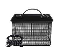 Pieghevole Cestino di Pesce Galleggiante Protezione del Pesce Vivente Reti Portatile Pesca Memoria Netta Porta Gabbia Bucket Facile Uso Portatile Deposito di Rete Cage