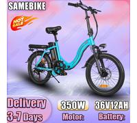 Pieghevole E-bike CY20 350W motore 36 v12ah batteria al litio rimovibile bici elettrica adulto 7 velocità 20 pollici pneumatico neve bicicletta elettrica