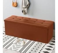 Pieghevole in pelle con coperchio, elegante scatola portaoggetti per giocattoli, poggiapiedi, panca da ingresso, perfetta per scarpe e decorazioni per la casa, soluzione versatile e salvaspazio