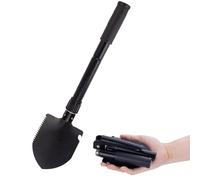 Pieghevole Militare Multifunzionale Badile Vanga Kit,Pala Pieghevole,Mini Spade in Acciaio,Sopravvivenza Accessori,Ideale per Escursionismo,Campeggio,Giardinaggio,Spalatura della Neve,Nero