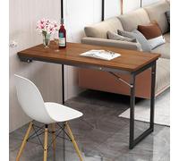 Pieghevole Multifunziole a Parete da Pranzo e Scrivania in Legno Marrone 90 * 50 * 75CM Design Moderno di Metà Secolo Ideale per Soggiorno e Studio Scrittura e Lavoro