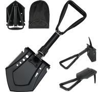 Pieghevole Pala 58cm, Pala da neve, Strumento Di Trincea In Acciaio Ad Alto Tenore Di Carbonio 50#, Pala Da Campeggio Pieghevole Militare,Portatile Vanga, Per Campeggio, Escursionismo, Attivit, Car