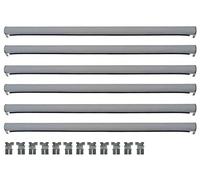 Pieghevole Parasole Auto Per VW Per Tiguan Per Touran Per Golf Per Passat Per Sharan 2011-2016 6 Tendine Parasole Per Tettuccio Apribile Panoramico Tubo In Plastica Copri Macchina Sole(6pcs Gray)