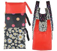 Pieghevole Plastica Shopping Borse Riutilizzabile Lavabile Confezione Di 3 Acqua