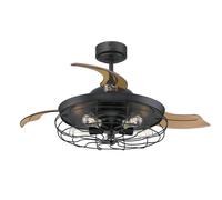 Pieghevole Ventilatore da Soffitto Con LED Lampada Ventola Telecomando Dunlin [EEK: Inaditato]