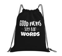 Pieghevole Zaino Sportivo Mother Gifts Good Moms Say Bad DS Portatile Zaino per Scuola 36x42cm per Piscina,attività per Bambini,Nuoto