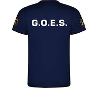 Piel Cabrera Maglietta polizia nazionale spagnola G.O.E.S. blu S