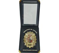 Piel Cabrera Portfolio Porta Targa Investigatore Priv, Nero , Professionale