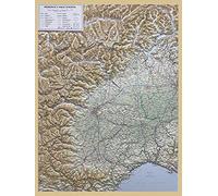 Piemonte 1:350.000 (carta in rilievo senza montatura)