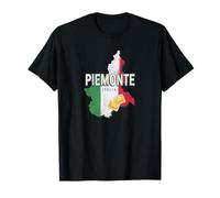 Piemonte Italia Retro Regione Mappa Vintage Pasta Souvenir Maglietta