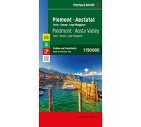 Piemonte Torino Aostatal 1:150.000 2025: Turin - Genua - Lago Maggiore, mit Top Tips: AK 0636