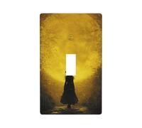 Piena Luna Notte Strega Camminare Vecchia Strada Interruttore Luce Copertura Decorativa Singola Toggle 1 Gang Piastra da Parete per Cucina Agriturismo Camera Da Letto Bag