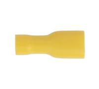 Pienamente Isolato Terminale 6.3mm Femmina Giallo Confezione Di 100 - Sealey