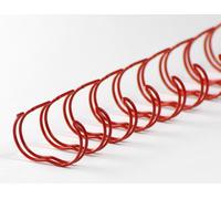 Pieni di binder wire 23 anelli 15,9 mm, 5/8 pollici, 2: 1 divisione rossa (50 pezzi) NEW