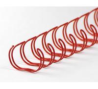 Pieni di binder wire 23 anelli 25,4 mm, 1 pollice, 2: 1 divisione rossa (50 pezzi) NEW